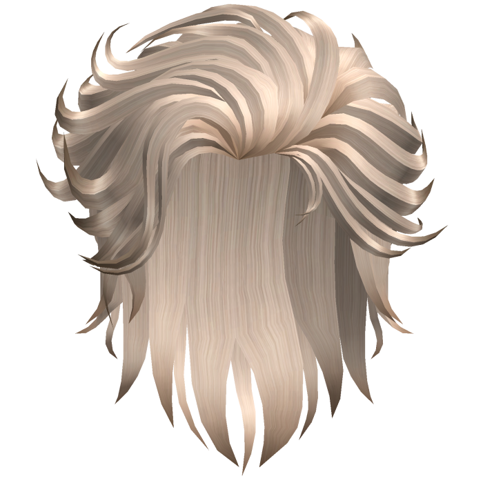 Swept Back Mullet Hair - Blonde