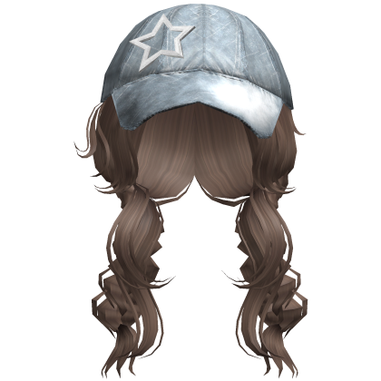 downtown girl braids with denim star cap -brown thumbnail