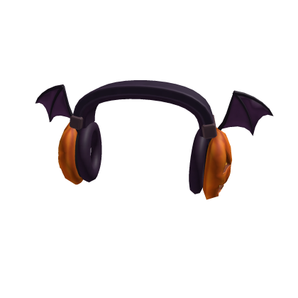 Pumpkin Bat Wing Headphones - Hallowbeat Roblox item