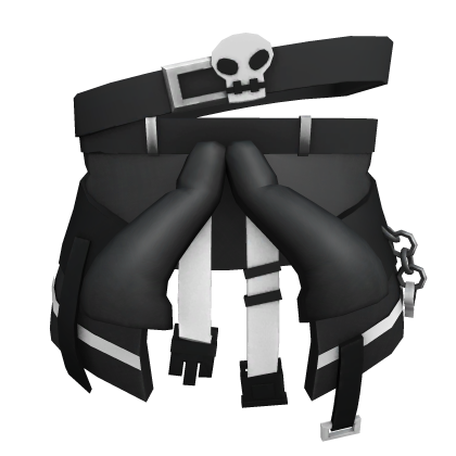 Skull Black Waist Jacket