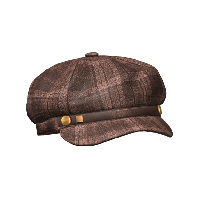 Brown Fabric Newsboy Cap