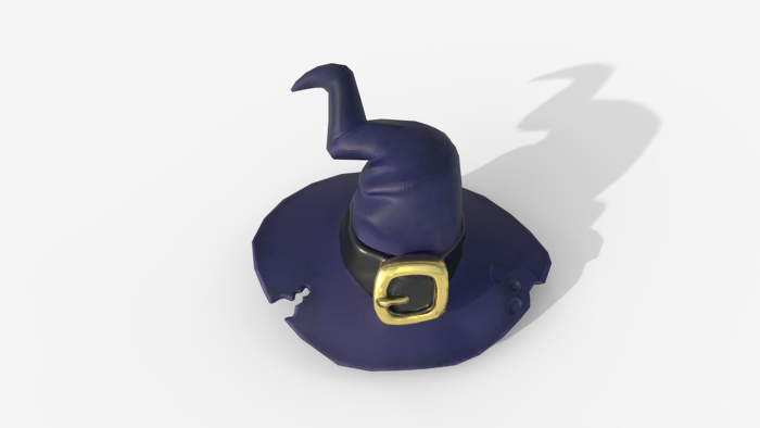 Stylized Witch Hat - Low Poly Game Ready preview 4
