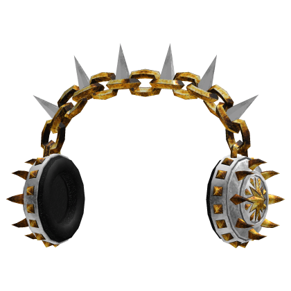 White and Gold Spikey Headphones
