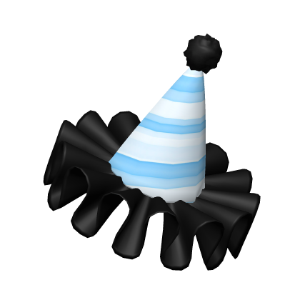 Dark Party Clown Hat in Blue Roblox item