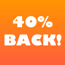 40% BACK!