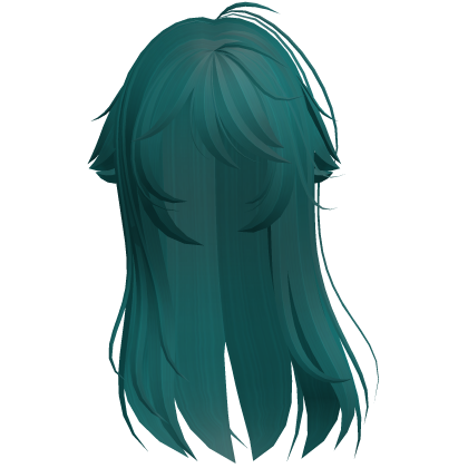 Teal Shy Moe Cat Girl Windy Whispy Hair