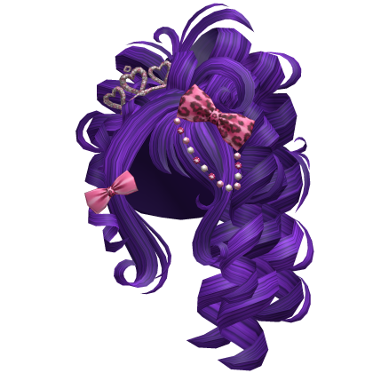 Pink Gyaru Curly Side Pony Purple Roblox item