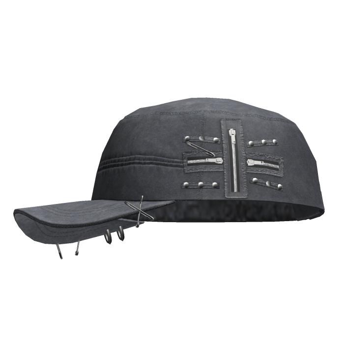 Grunge Zipper Cap Faded Blue