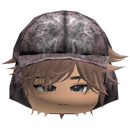 Emo Anime Spikey Boy Hair w/ Pink Hat (Milktea)