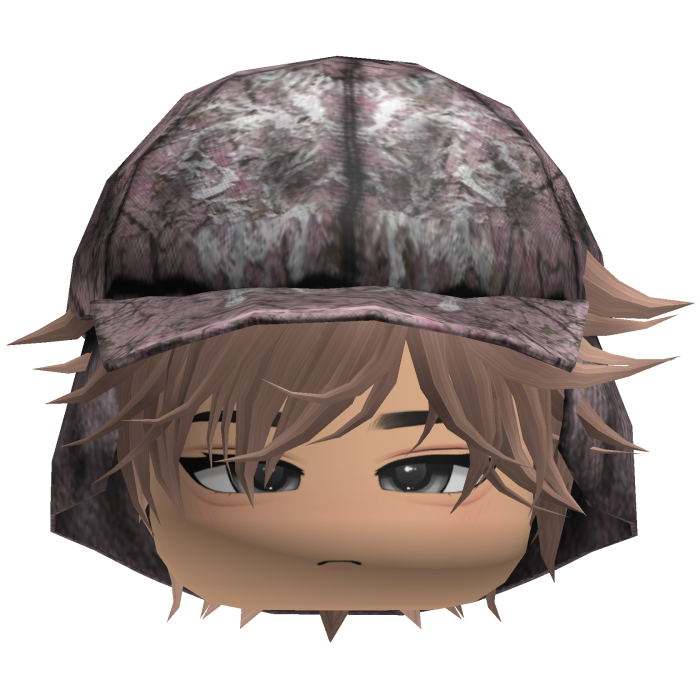 Emo Anime Spikey Boy Hair w/ Pink Hat (Milktea)