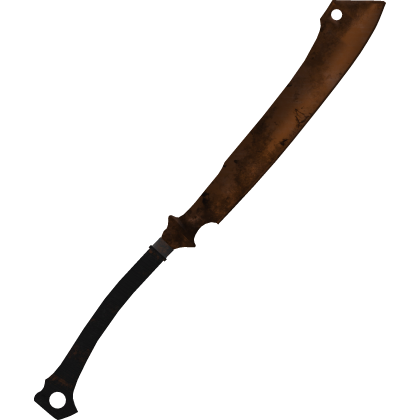 Halloween Orange Rusty Horror Machete Cleaver