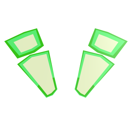Green digital blocky butterfly antennae
