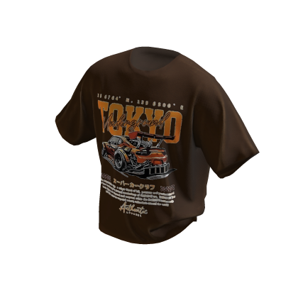 Tokyo Racing Car T-Shirt Brown thumbnail