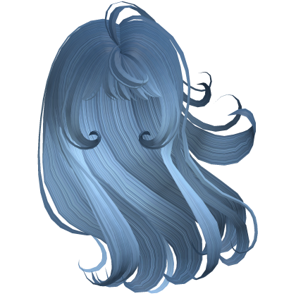 Messy Wind Swept Arctic Winter Hair Ice Blue