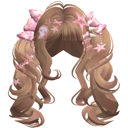 ♡ Scene Fluffy Gyaru Pigtails (Honey Blonde)