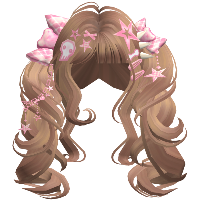 ♡ Scene Fluffy Gyaru Pigtails (Honey Blonde)