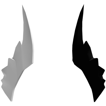 White Black Spiky Horns Roblox item
