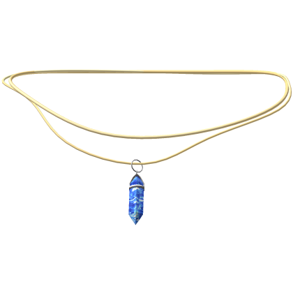 Blue & Gold Crystal Necklace 3.0