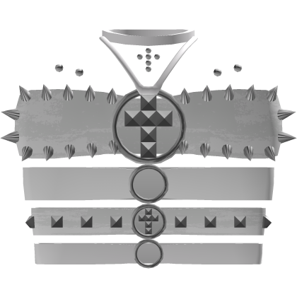 white emo gothic studded spiky belt top w cross