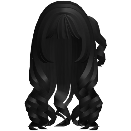 swirly curled kawaii cute side pigtail black