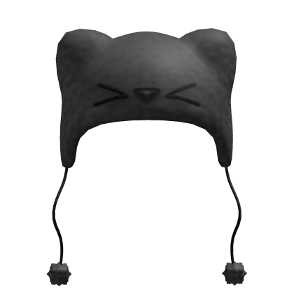 Roblox Item Gray Fluffy Cat Hat