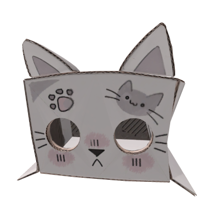 White Kitty Cardboard Box