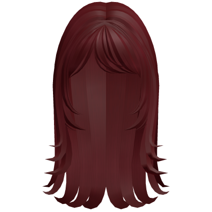 Cute Side Swept Layered Hair (Red)