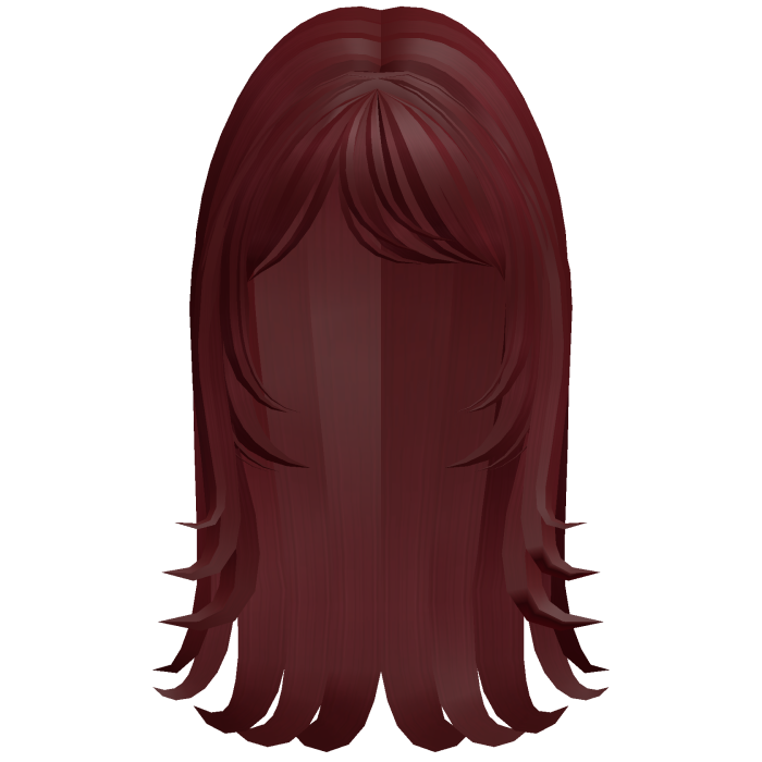 Cute Side Swept Layered Hair (Red)