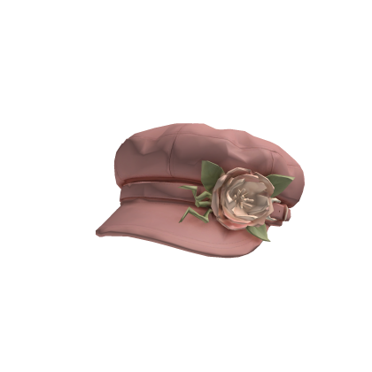 Vintage Pink Floral Newsboy Cap