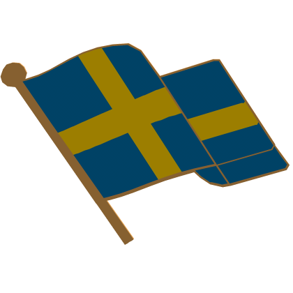 Roblox Item Swedish Flag Lapel Pin