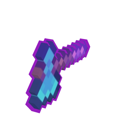Right 8 Bit Enchanted Diamond Axe [Hand] thumbnail