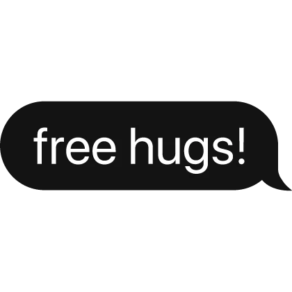 free hugs! text bubble | Roblox Item - Rolimon's