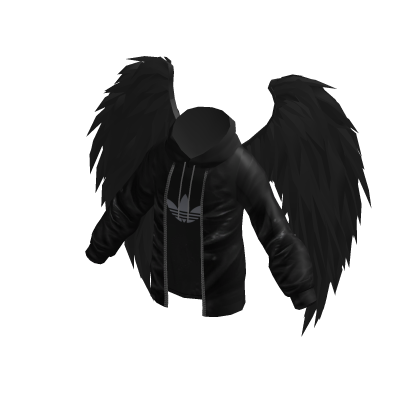 adidas Winged Jacket over Hoodie Black