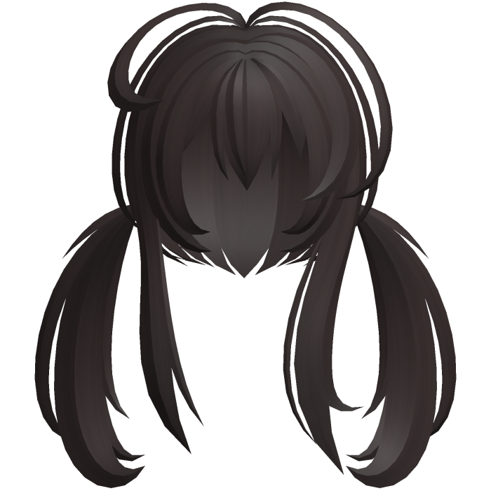 emo vampy moe messy ponytails brown