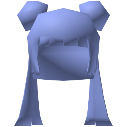 Low Poly Bun Twintails Hair Blue Roblox item