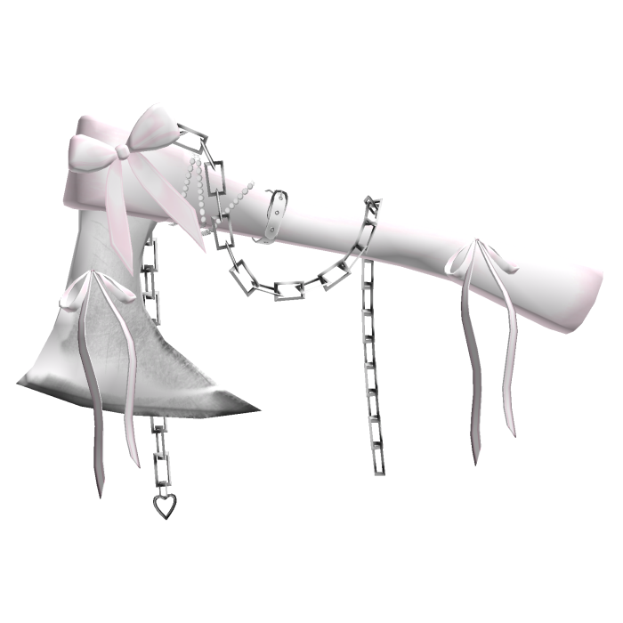 Goth Ribbon Chained Axe In Pink R