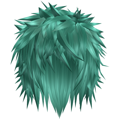 teal gothic messy emo boy hair