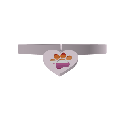 ♡ 3.0 wlw heart paw collar in light pink
