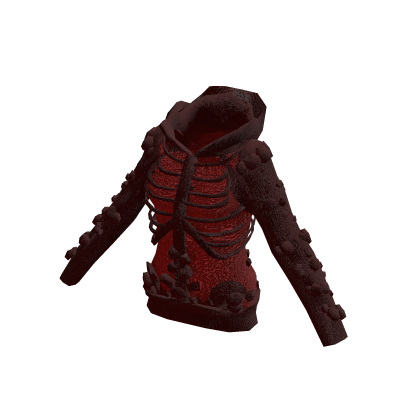 Red Skeleton Knit Hoodie [PBR]