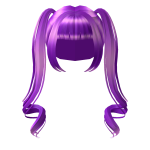 Purple Long Kawaii High Pigtails