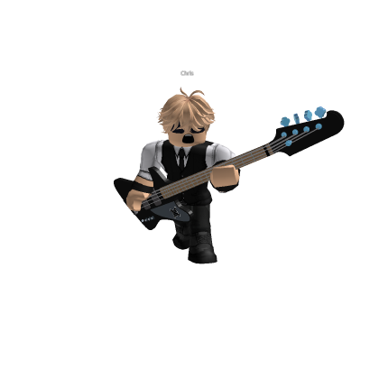 Chris from Machina playing bass and singing