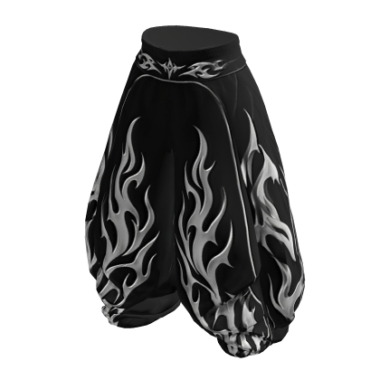 Black Flame Baggy Pants 🔥