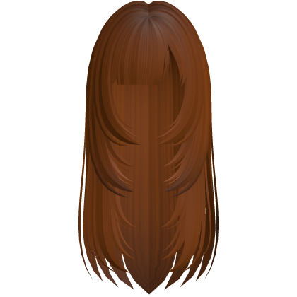 adorable long layered hime bang hair ginger