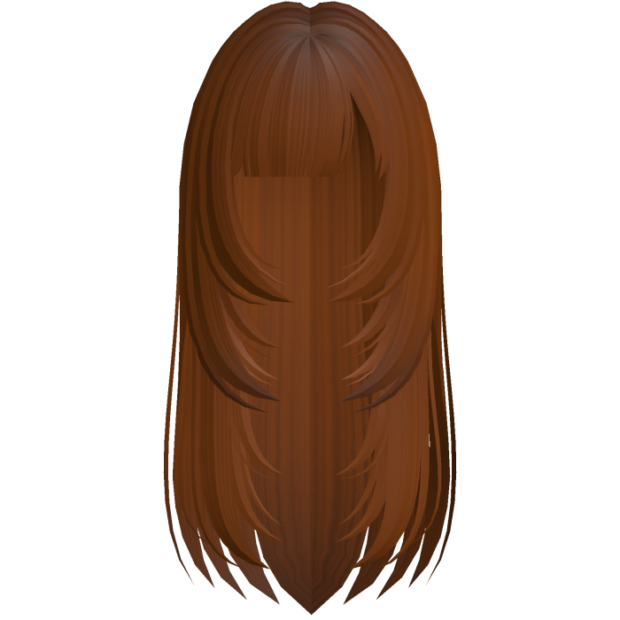 adorable long layered hime bang hair ginger