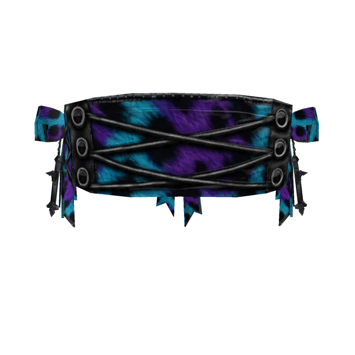 Teal & Purple Leopard Corset Blindfold (3.0)