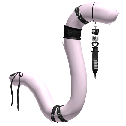 Pink Black Cute Medic Nurse Cat Tail Roblox item