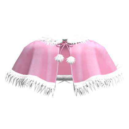 Pastel Pink Fur Trim Christmas Shoulder Cape [3.0] Roblox item