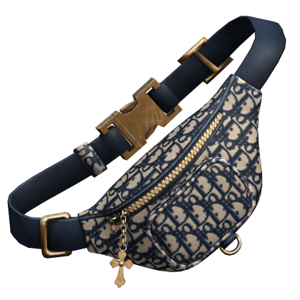 Blue Dior Crossbody Designer Bag with Cross Charm Roblox item