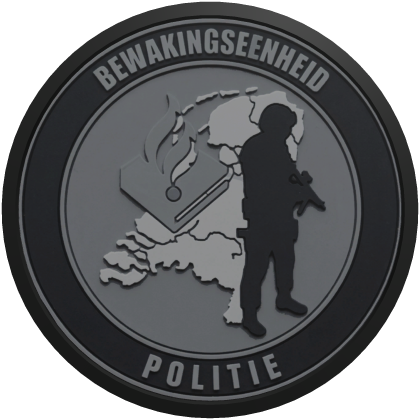 Politie Bewakingseenheid (BE) Patch Grijs PVC