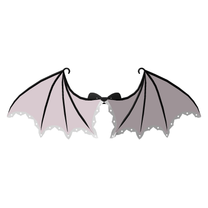gothic laced black pink bat wings